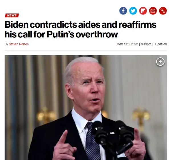 Biden Reaffirms Putin Must Go