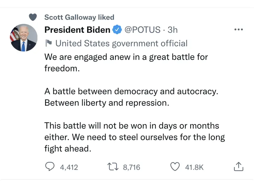 Biden confirms this is world war III