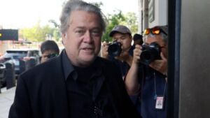 Former US President Trump's White House Chief Strategist Steve Bannon