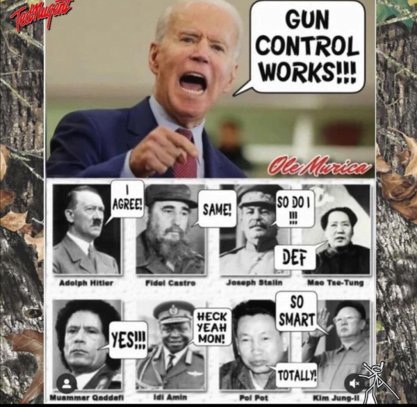 President Joe Biden - gun control meme