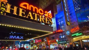 The AMC 25 and Regal Cinemas on 42nd Street of Times Square New York