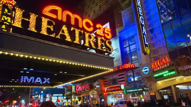 The AMC 25 and Regal Cinemas on 42nd Street of Times Square New York