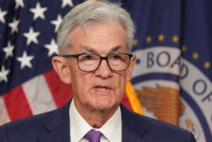 Fed chair Powell speaks at a press conference in Washington