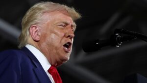 Trump blames Biden for GDP dip, defends tariffs, says 'BE PATIENT!'