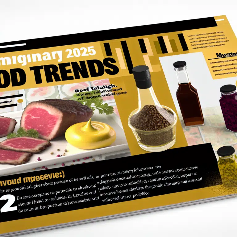 2025 food trends include beef tallow, mustard, flavored olive oil