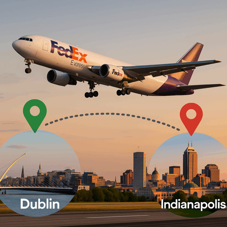 FedEx debuts air freight service connecting Dublin and Indianapolis