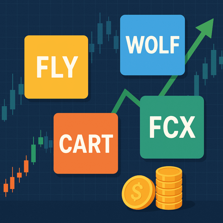 FLY, CART, WOLF, FCX and more