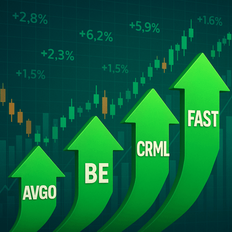 Stocks making big midday moves: AVGO, BE, CRML, FAST